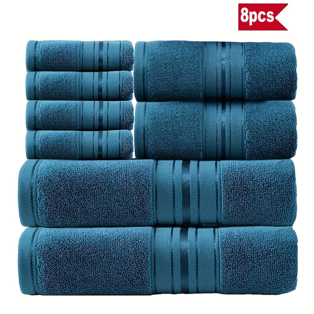 8 Premium Towels – Maximum Absorption and Comfort for Bathroom, Hotel, Spa, and Gym!