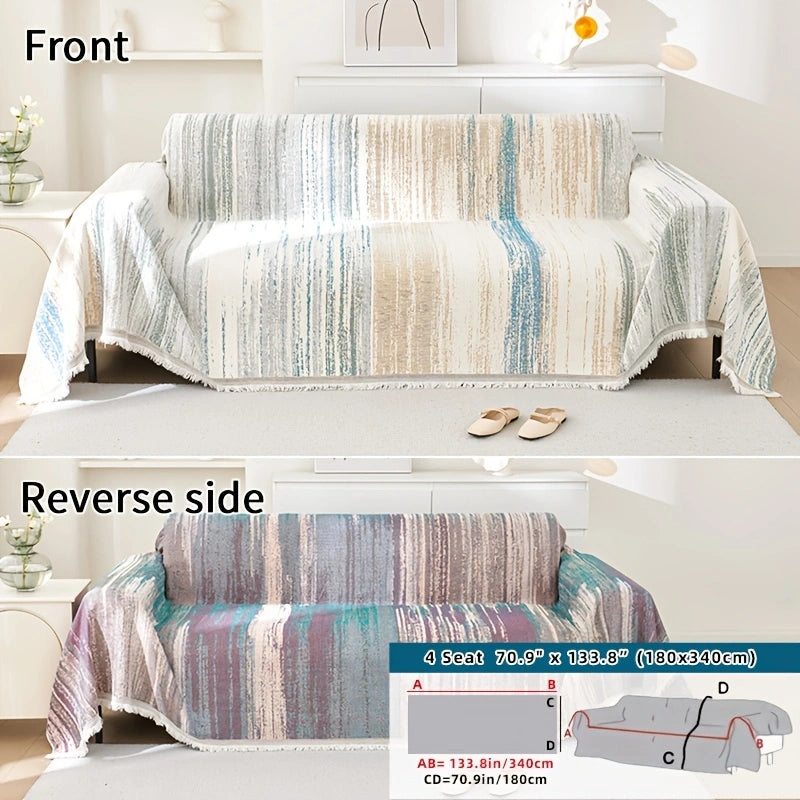 Versatile Chenille Sofa Cover – Comfort, Style, and All-Season Protection!