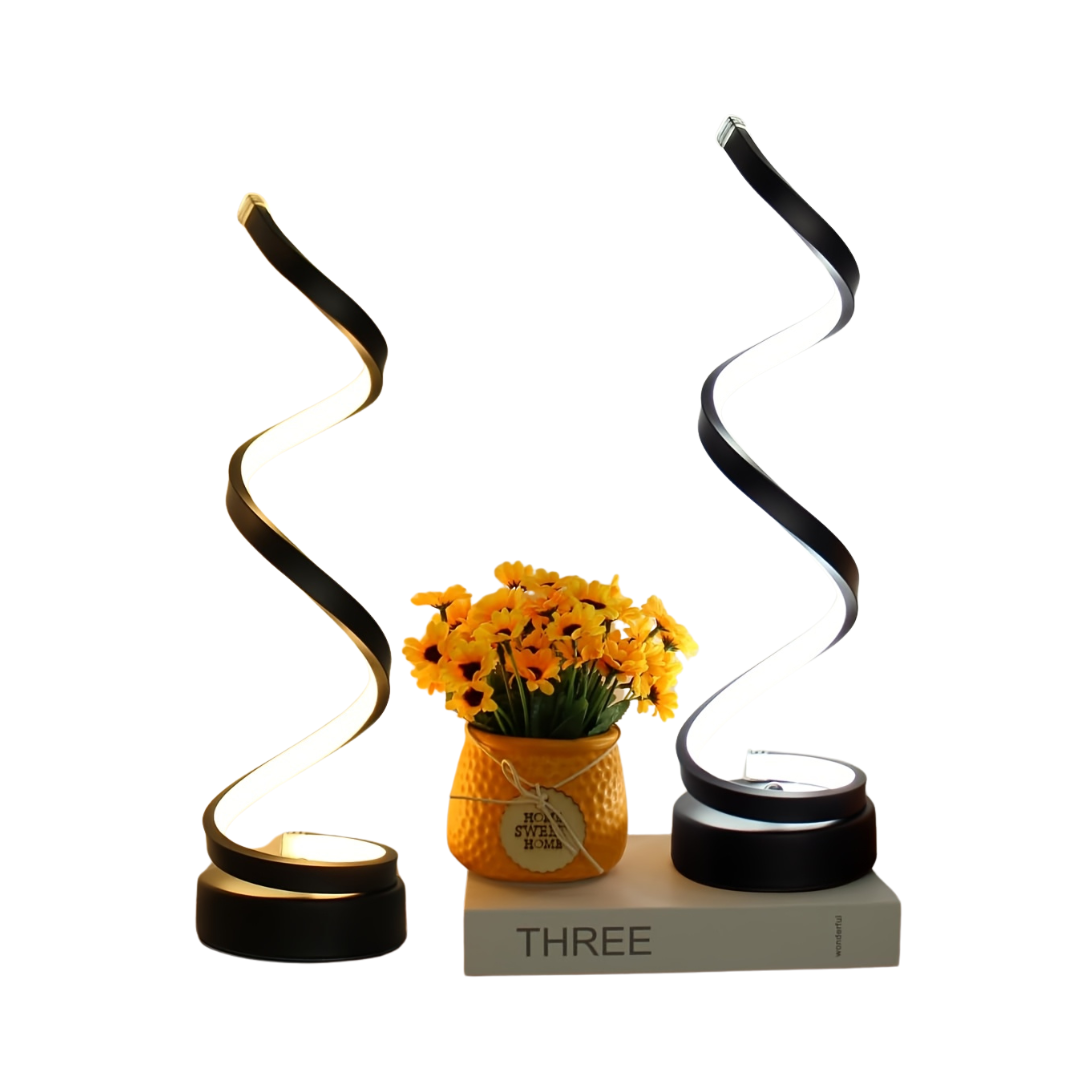 Vintage-Inspired Spiral LED Desk Lamp – Elegant & Adjustable Lighting