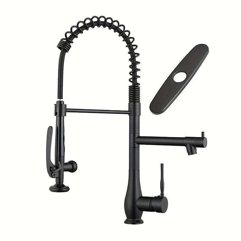 SteelFlow Duo – High Pressure Kitchen Faucet with Dual Head and Stainless Steel Design!