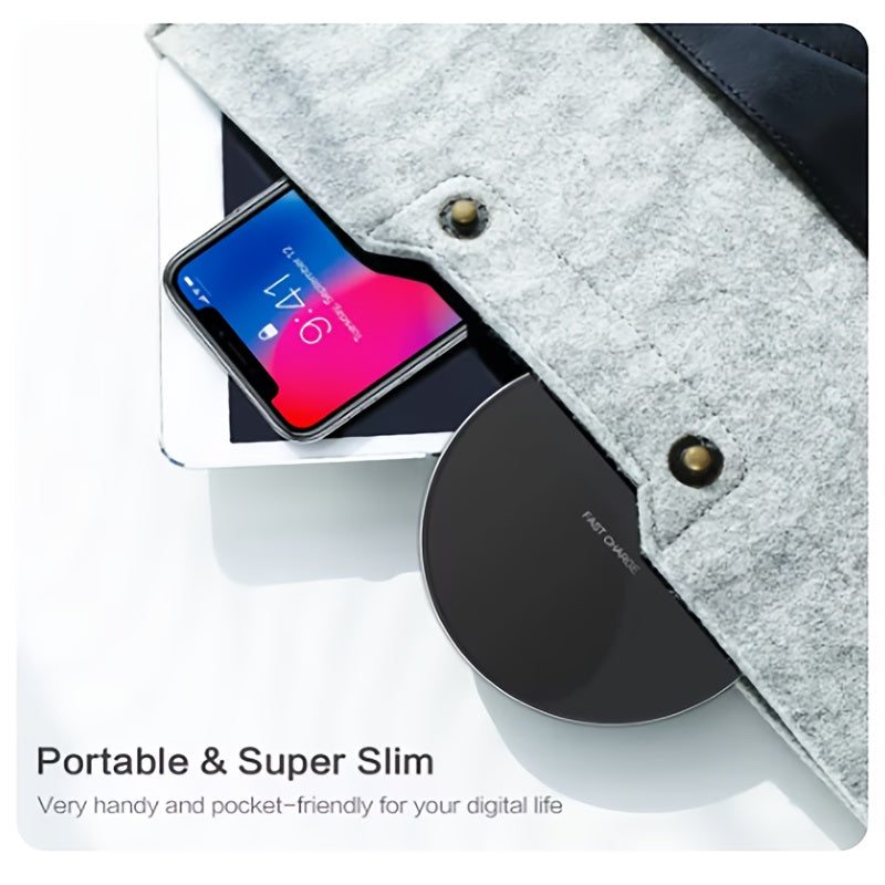 Fast Wireless Charger – 15W Ultra-Thin Charging Pad