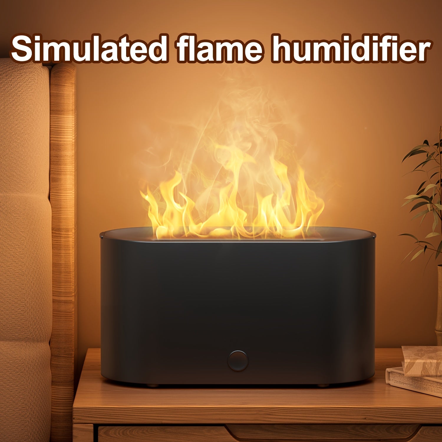 7-Color Simulated Flame Humidifier