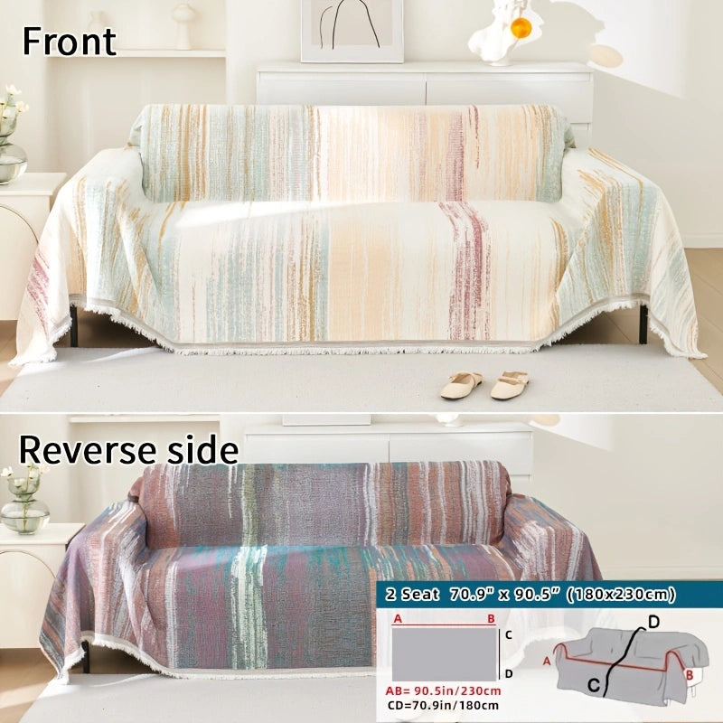 Versatile Chenille Sofa Cover – Comfort, Style, and All-Season Protection!