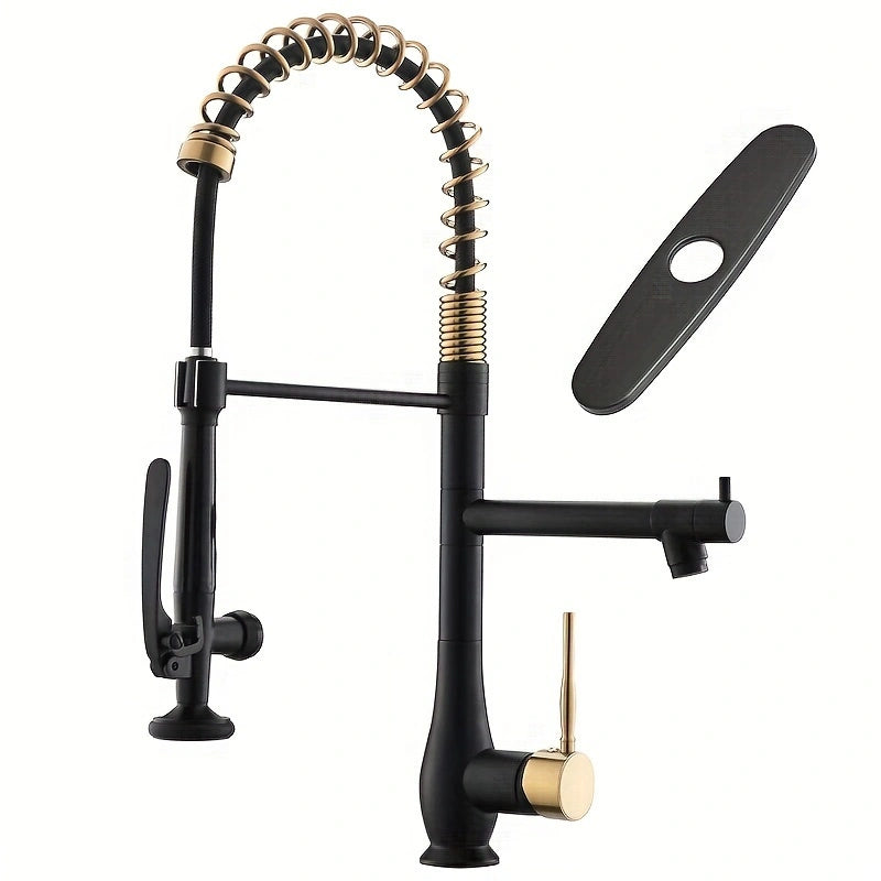 SteelFlow Duo – High Pressure Kitchen Faucet with Dual Head and Stainless Steel Design!