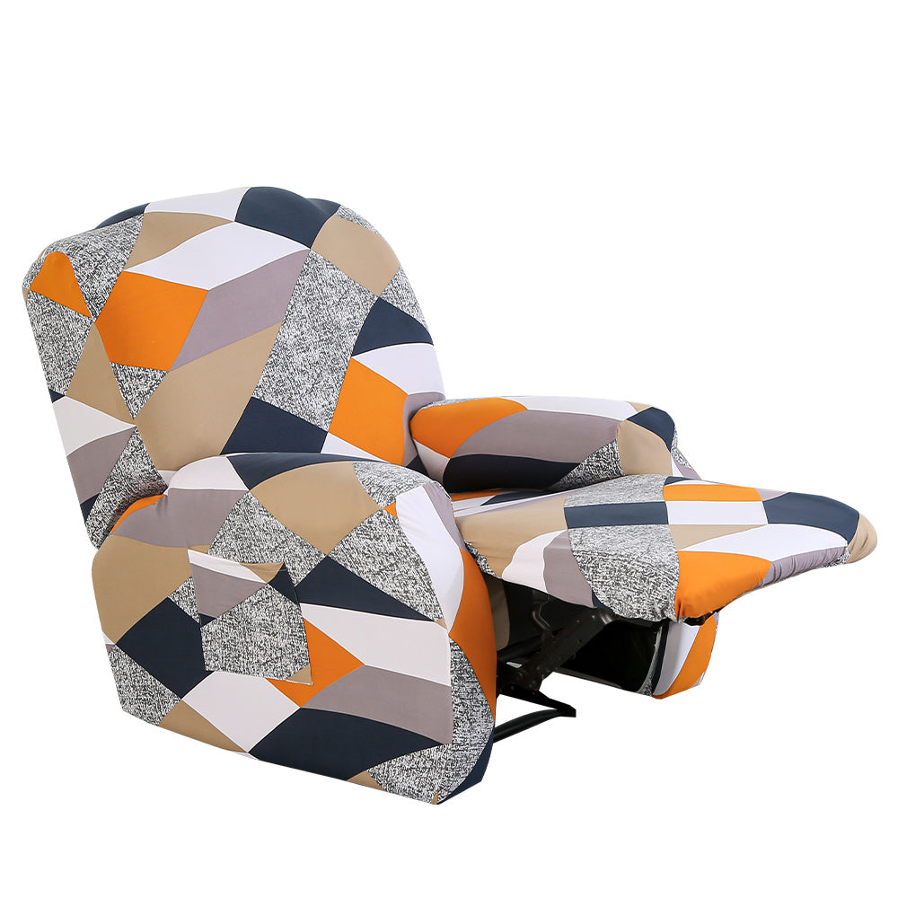 4Pcs/set Milk Stretch Recliner Sofa Covers – Elastic, Washable, and Stylish Protection for Your Living Room!