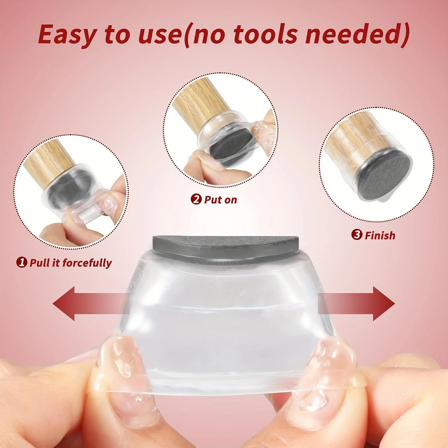 24 Pcs Chair Leg Floor Protectors with Felt Pads – Anti-Scratch and Noise Reduction for Hardwood and Laminate Floors!