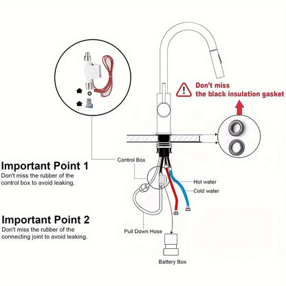 AquaTouch Pro Smart Kitchen Faucet with Touch Sensor, Modern Design, and Water-Saving Technology!