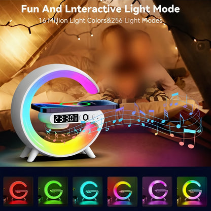 Kouzone Wireless Speaker with Phone Charger & Dimmable Alarm Clock
