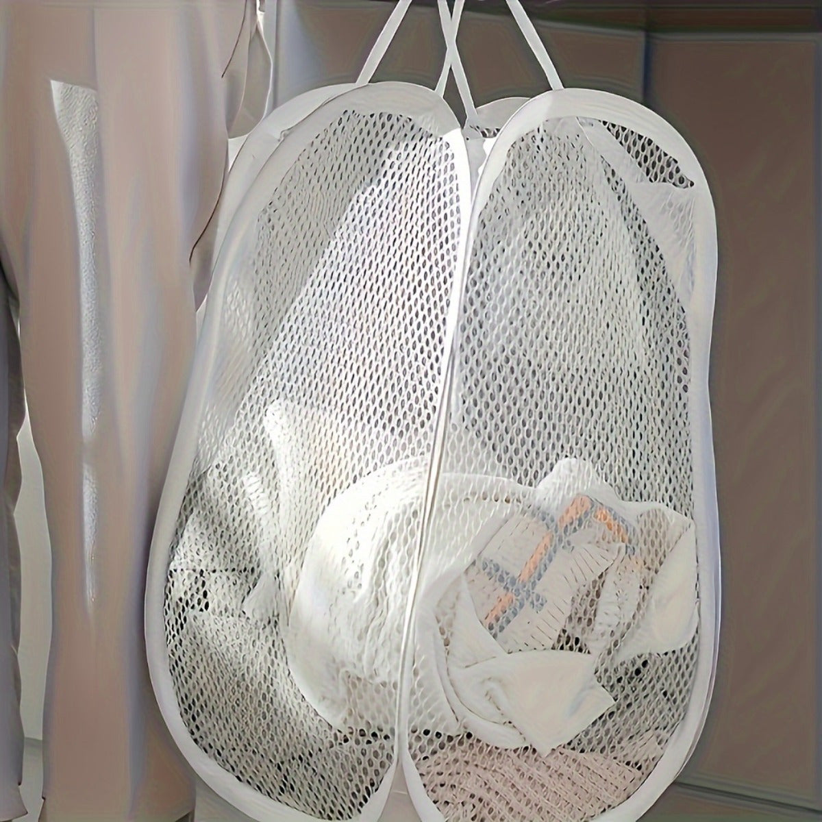Foldable Pop-Up Laundry Basket with Handles – Large Capacity and Casual Style for Organization!