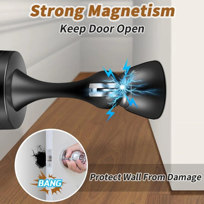 Stainless Steel Magnetic Door Stoppers – No-Drilling Wall and Floor Mounting, Practical and Durable!