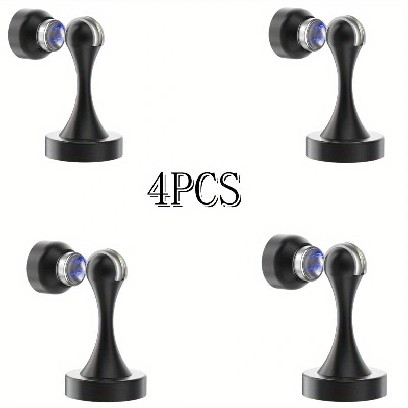 Stainless Steel Magnetic Door Stoppers – No-Drilling Wall and Floor Mounting, Practical and Durable!