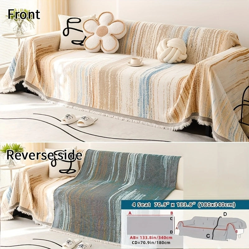 Versatile Chenille Sofa Cover – Comfort, Style, and All-Season Protection!