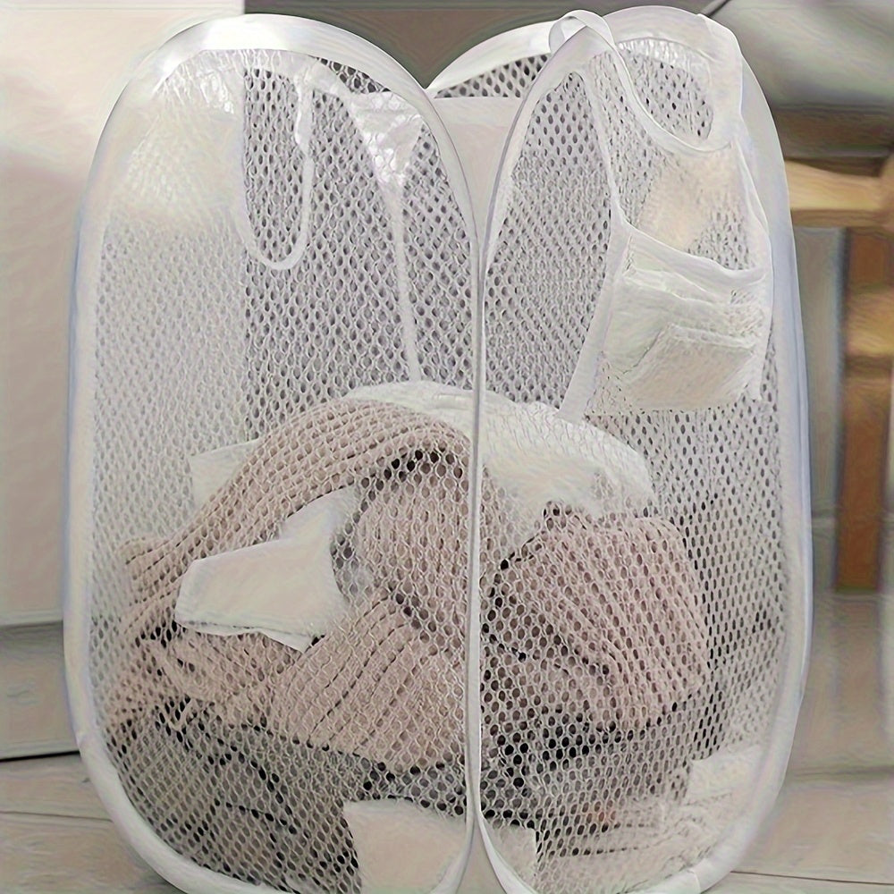 Foldable Pop-Up Laundry Basket with Handles – Large Capacity and Casual Style for Organization!