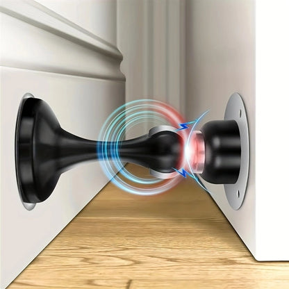 Stainless Steel Magnetic Door Stoppers – No-Drilling Wall and Floor Mounting, Practical and Durable!