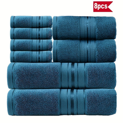 8 Premium Towels – Maximum Absorption and Comfort for Bathroom, Hotel, Spa, and Gym!