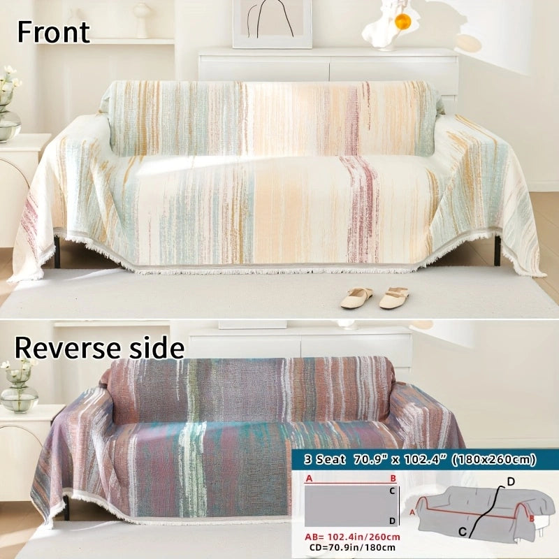 Versatile Chenille Sofa Cover – Comfort, Style, and All-Season Protection!