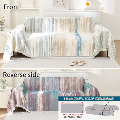 Versatile Chenille Sofa Cover – Comfort, Style, and All-Season Protection!