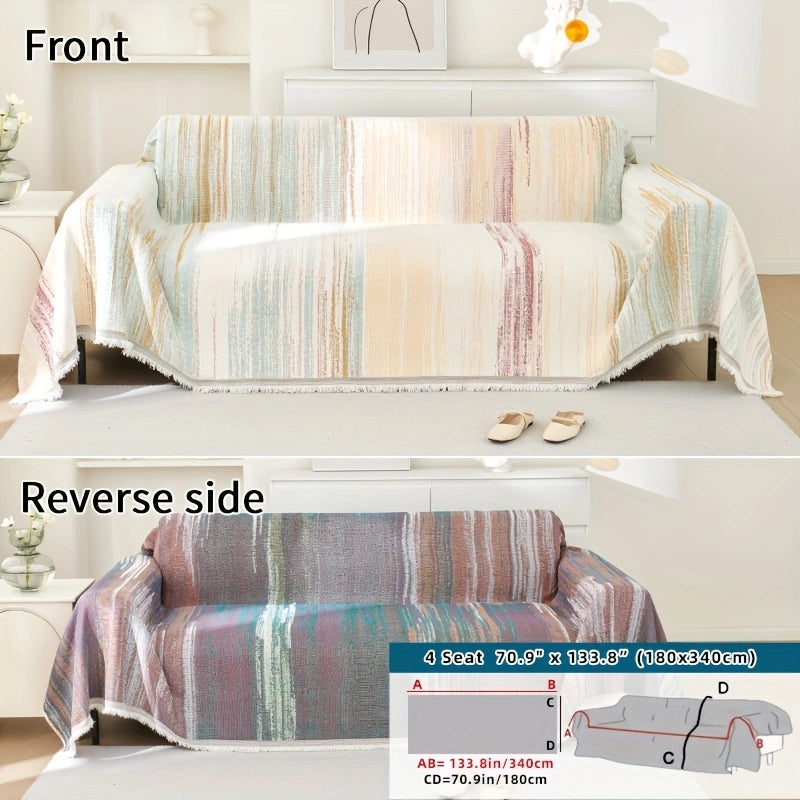 Versatile Chenille Sofa Cover – Comfort, Style, and All-Season Protection!