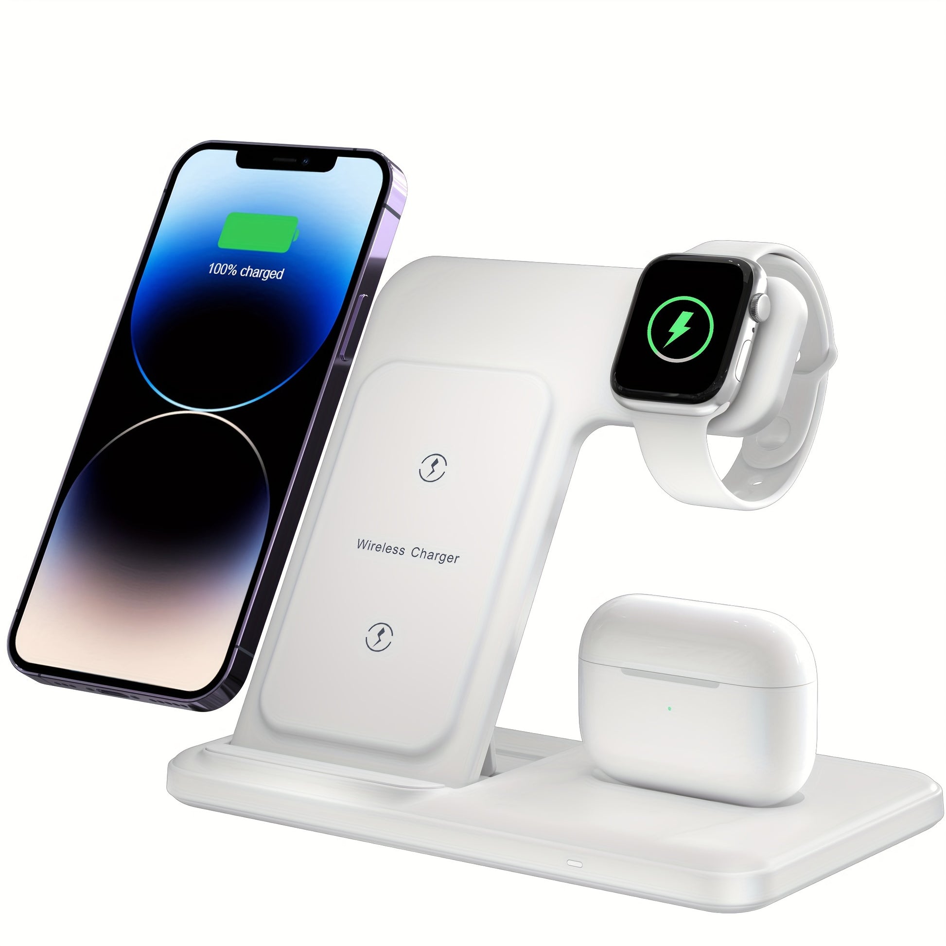 3-in-1 Foldable Wireless Charger – Fast Charging Station for iPhone, Apple Watch & AirPods