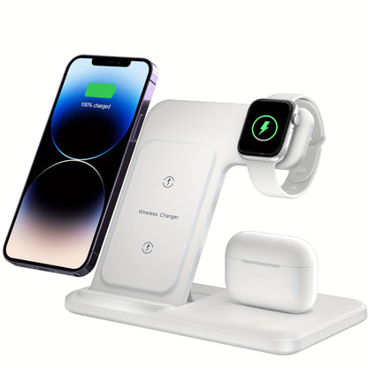 3-in-1 Foldable Wireless Charger – Fast Charging Station for iPhone, Apple Watch & AirPods