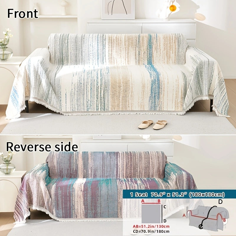 Versatile Chenille Sofa Cover – Comfort, Style, and All-Season Protection!