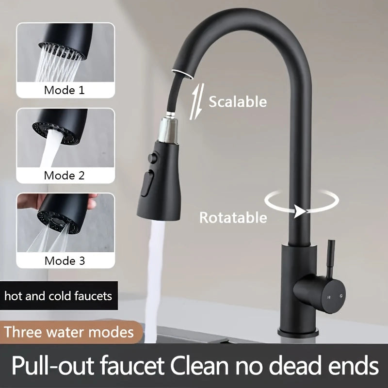 AquaFlex Duo&nbsp;– Modern Kitchen and Balcony Faucet with 3 Spray Modes and Easy Installation!