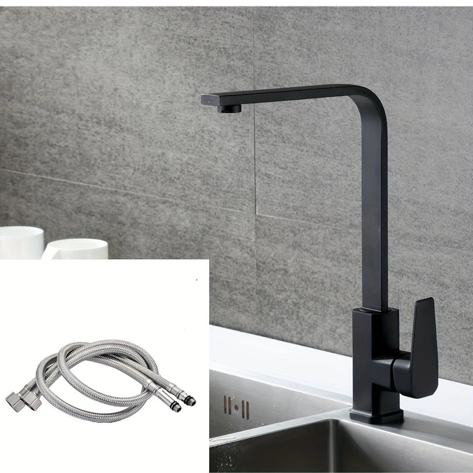 AquaHarvest Pro – Rotatable Faucet for Vegetable Sinks with Modern Design and Hot & Cold Water Control!