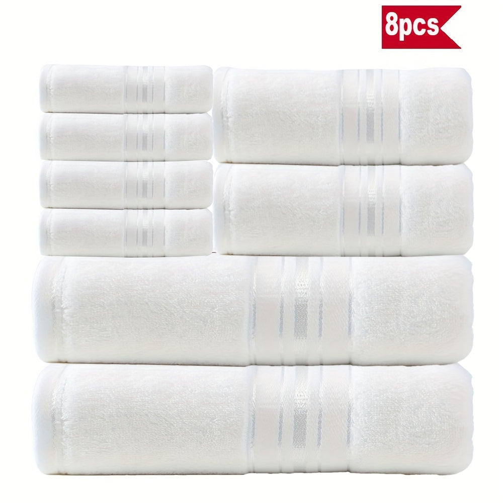 8 Premium Towels – Maximum Absorption and Comfort for Bathroom, Hotel, Spa, and Gym!