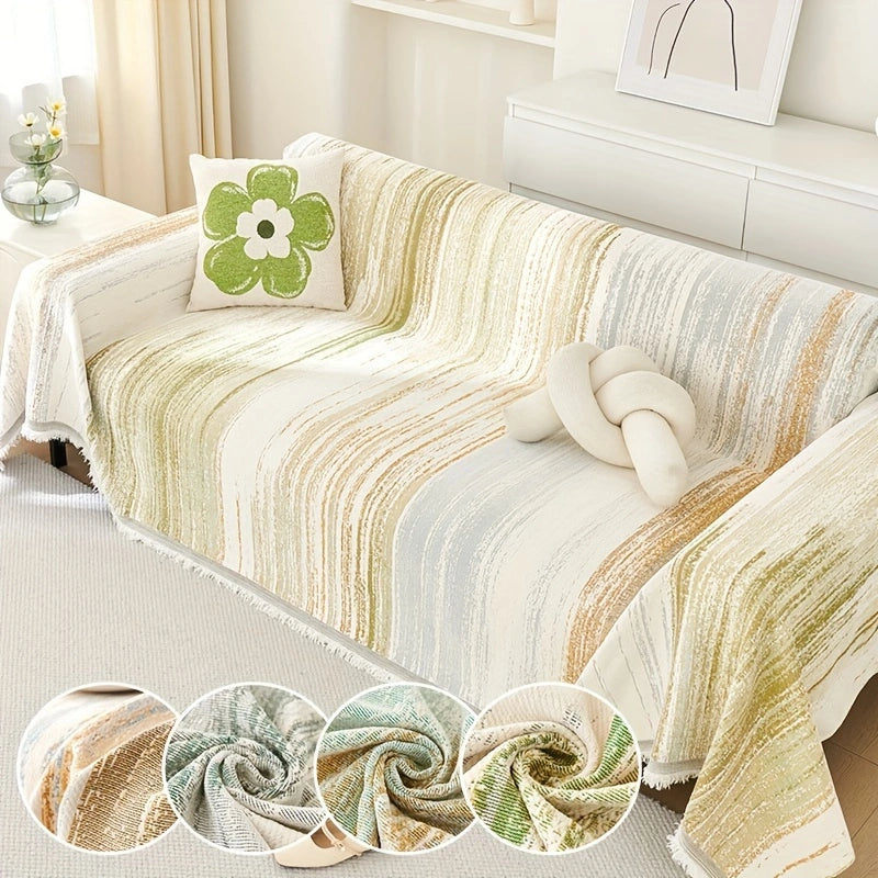 Versatile Chenille Sofa Cover – Comfort, Style, and All-Season Protection!