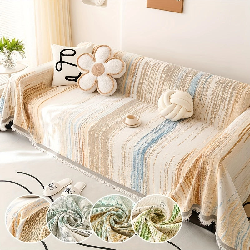 Versatile Chenille Sofa Cover – Comfort, Style, and All-Season Protection!