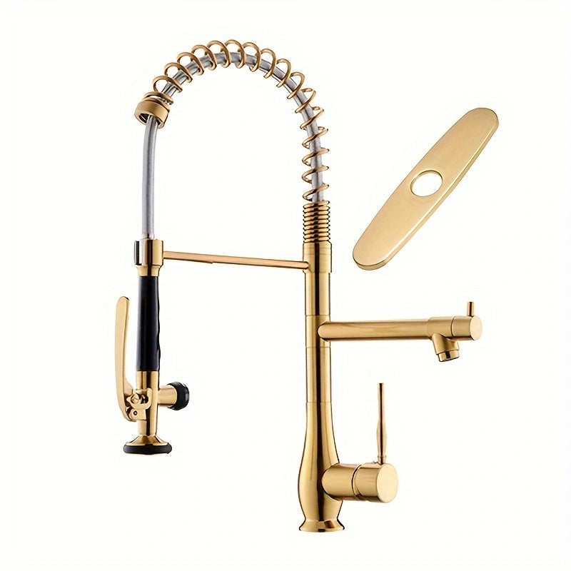 SteelFlow Duo – High Pressure Kitchen Faucet with Dual Head and Stainless Steel Design!