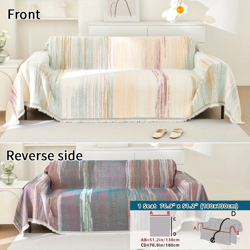 Versatile Chenille Sofa Cover – Comfort, Style, and All-Season Protection!