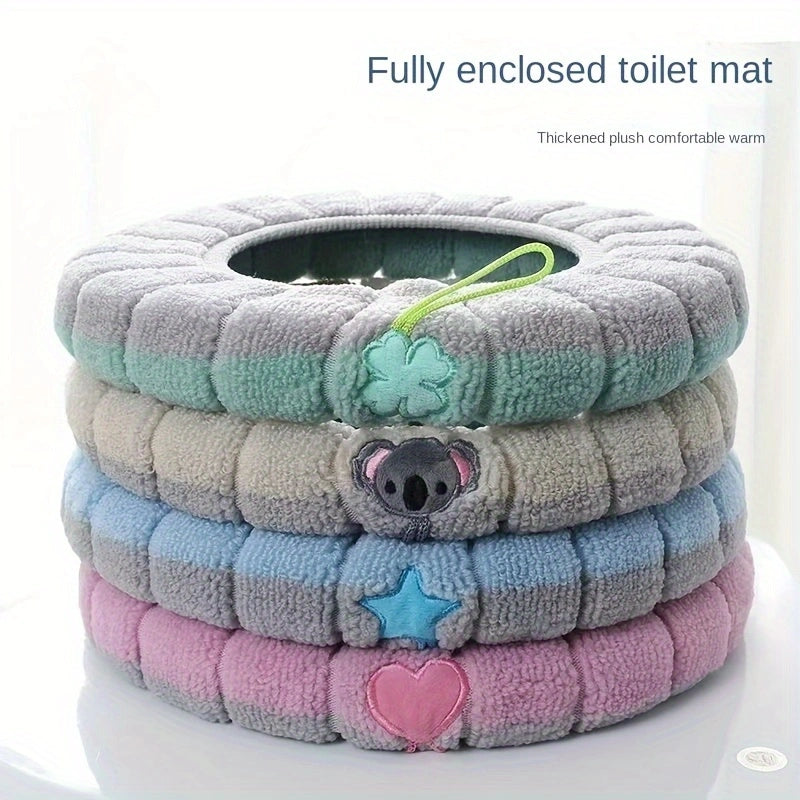 4Pcs Soft Toilet Seat Cover Pads – Comfort, Warmth, and Practicality for Your Bathroom!