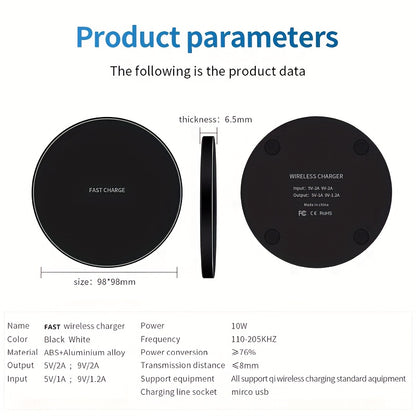 Fast Wireless Charger – 15W Ultra-Thin Charging Pad