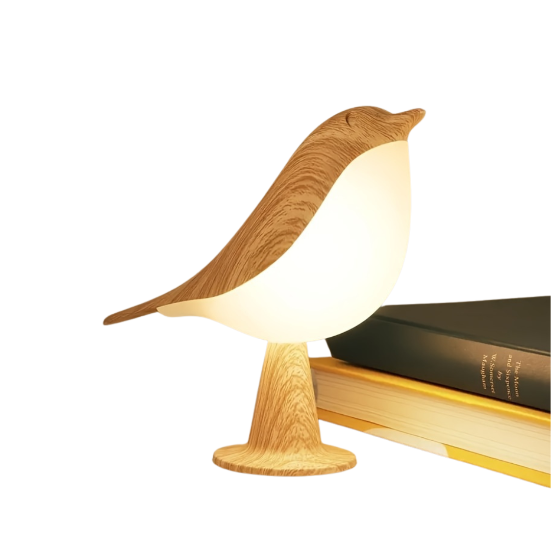 Touch-Controlled Bird Night Light – 3-Color Rechargeable LED Lamp