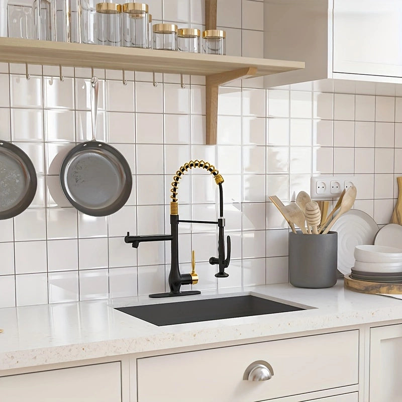 SteelFlow Duo – High Pressure Kitchen Faucet with Dual Head and Stainless Steel Design!