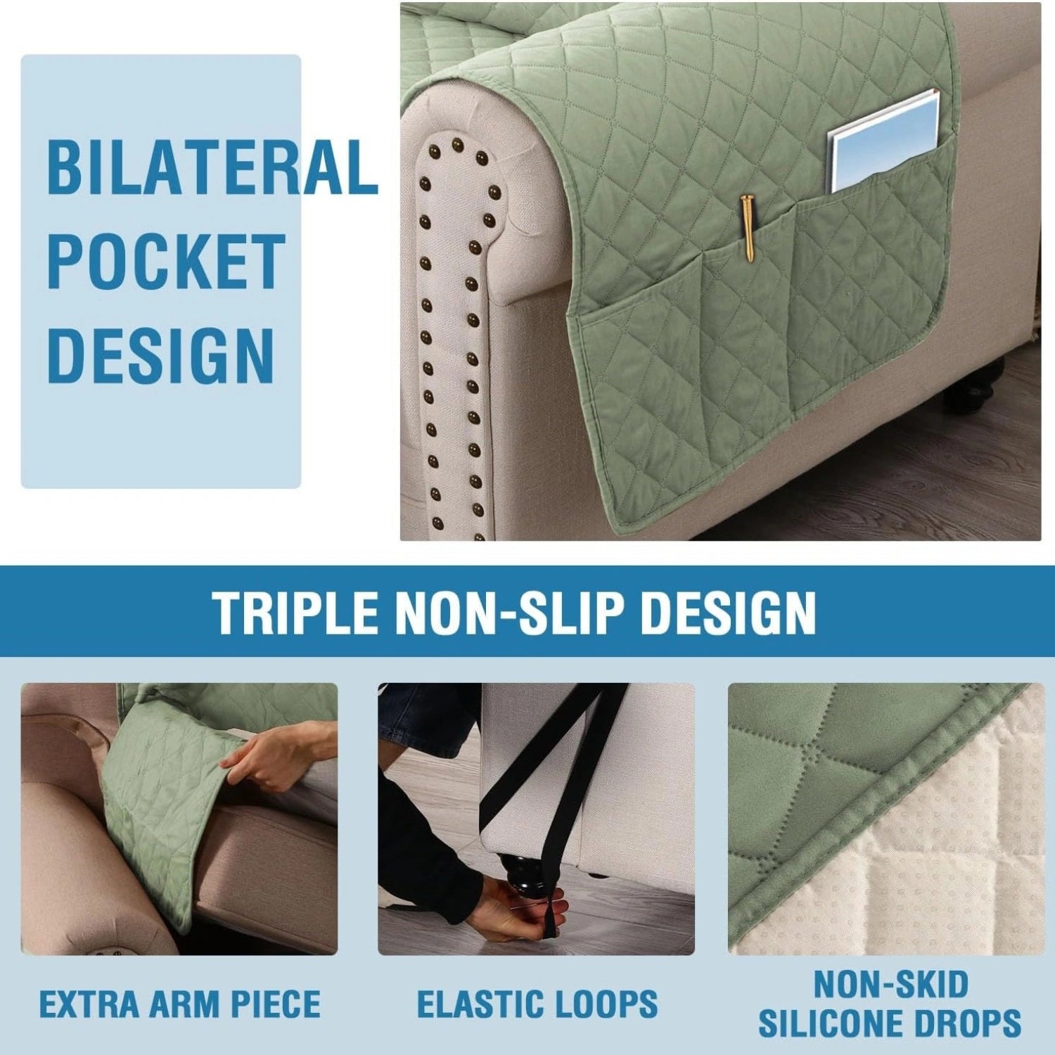 Waterproof L Shape Sofa Slipcover – Total Protection for Sectional Sofas and Pets!