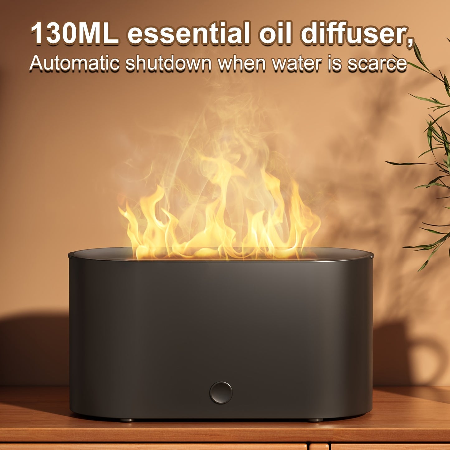7-Color Simulated Flame Humidifier