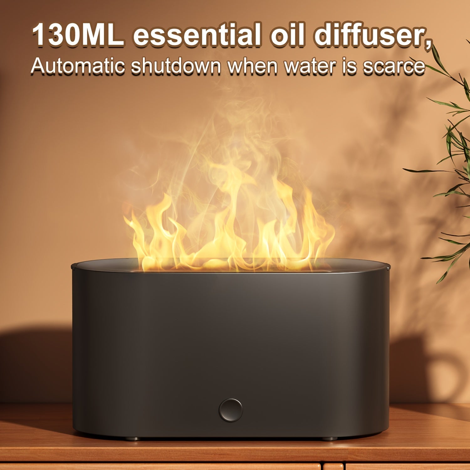 7-Color Simulated Flame Humidifier