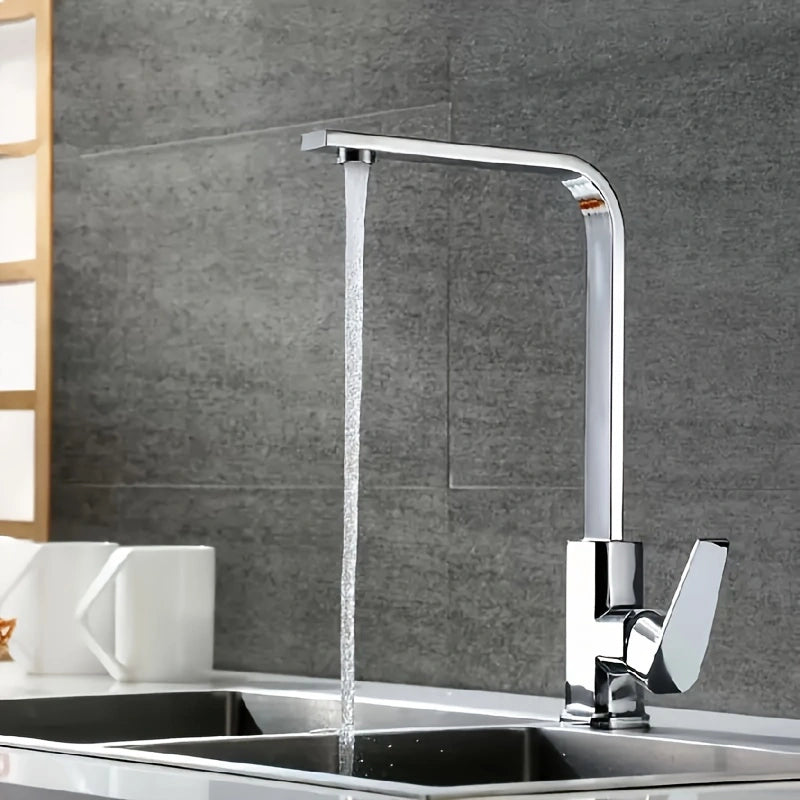 AquaHarvest Pro – Rotatable Faucet for Vegetable Sinks with Modern Design and Hot & Cold Water Control!