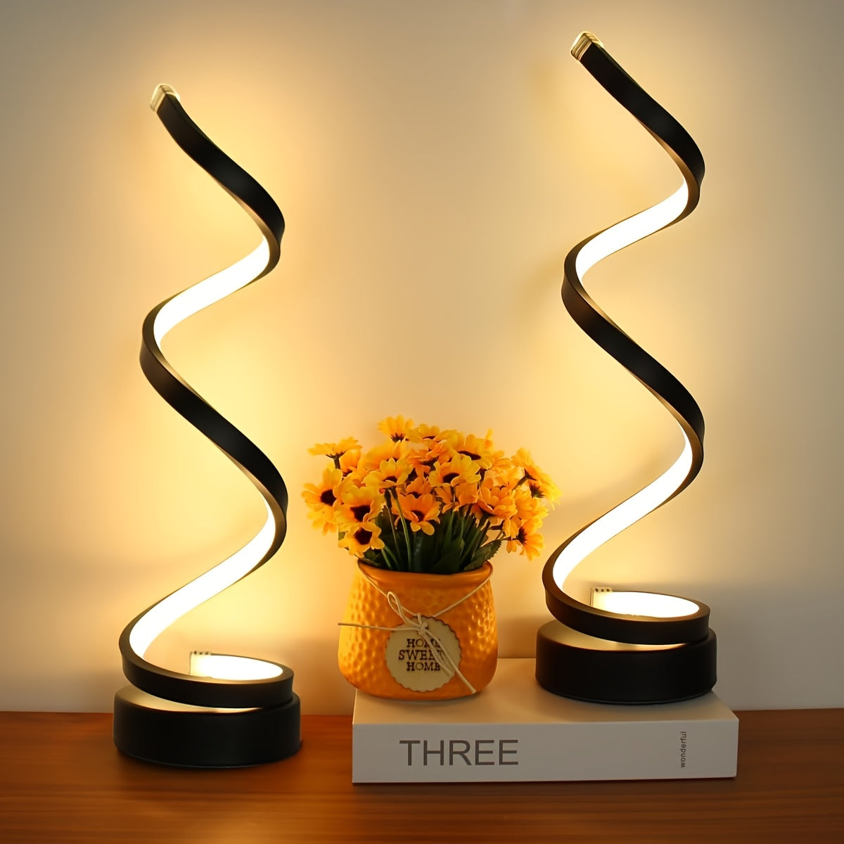 Vintage-Inspired Spiral LED Desk Lamp – Elegant &amp; Adjustable Lighting