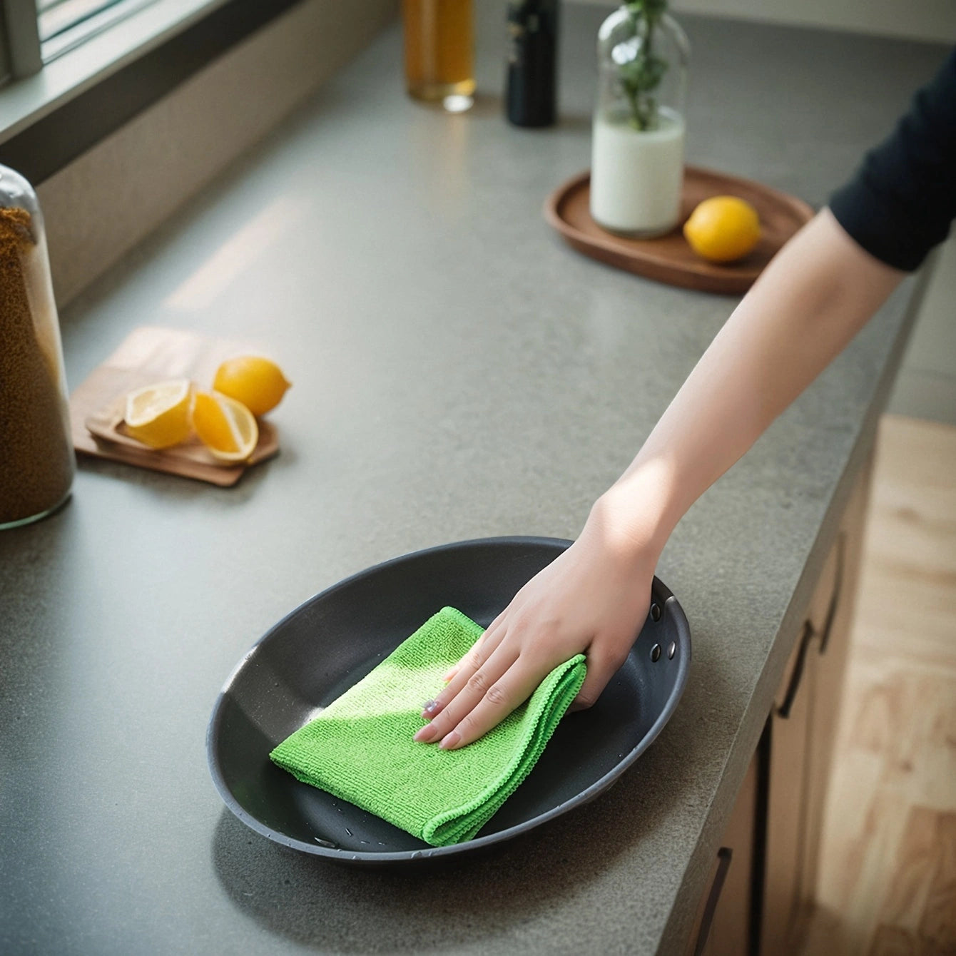 10Pack Microfiber Cleaning Cloths – Absorbent, Stain-Resistant, and Multi-Purpose for Kitchen and Bathroom!