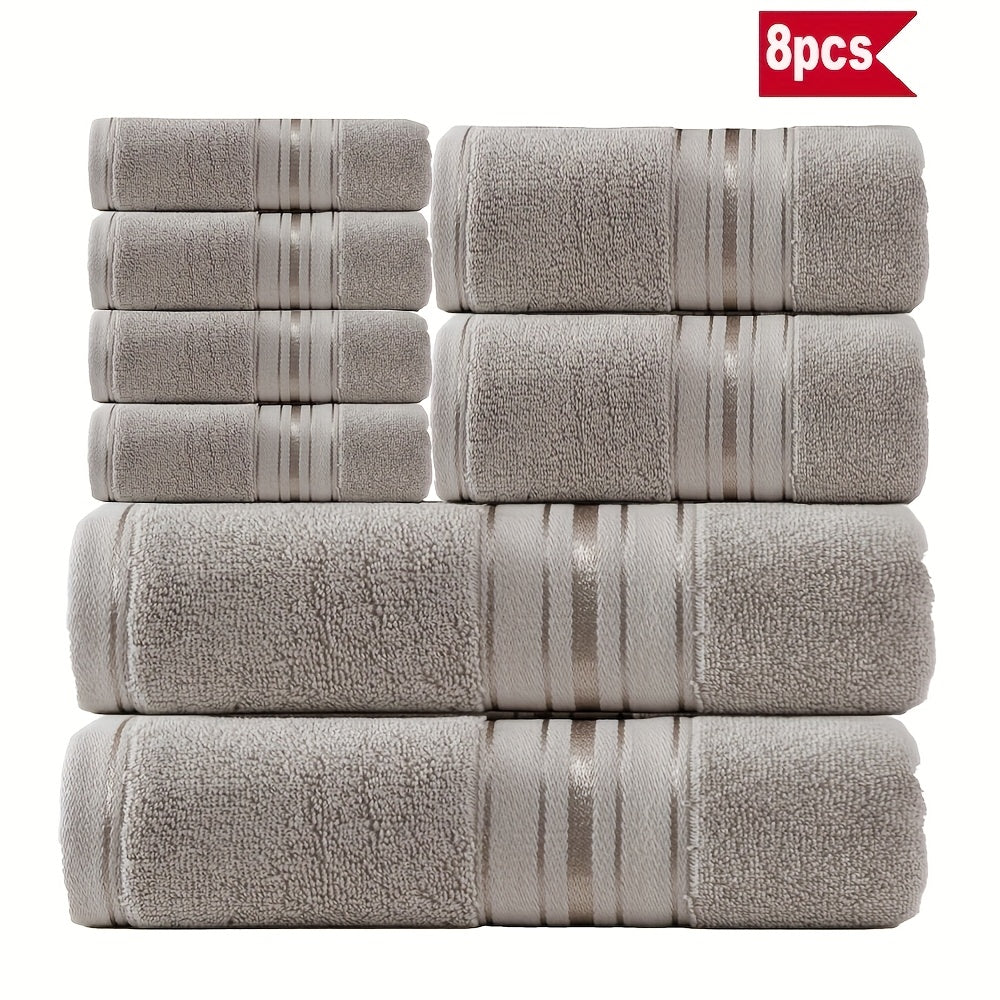 8 Premium Towels – Maximum Absorption and Comfort for Bathroom, Hotel, Spa, and Gym!