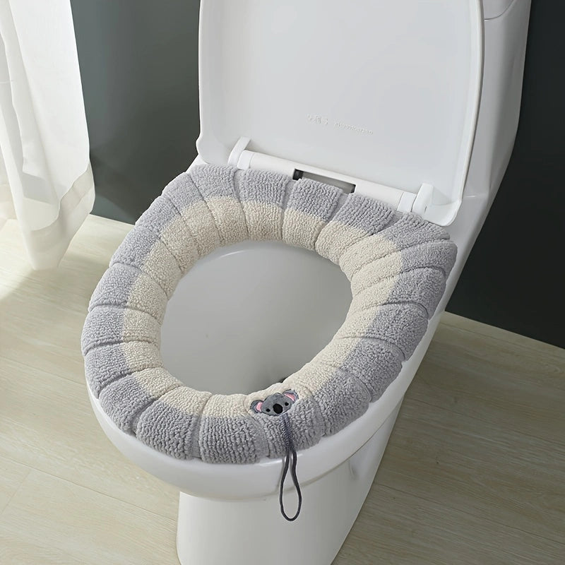 4Pcs Soft Toilet Seat Cover Pads – Comfort, Warmth, and Practicality for Your Bathroom!