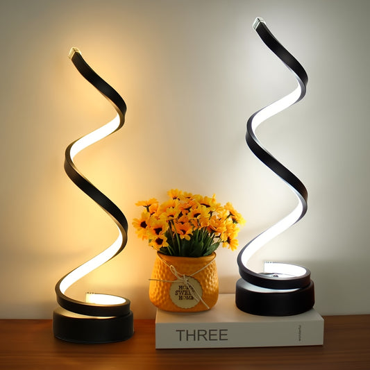 Vintage-Inspired Spiral LED Desk Lamp – Elegant &amp; Adjustable Lighting