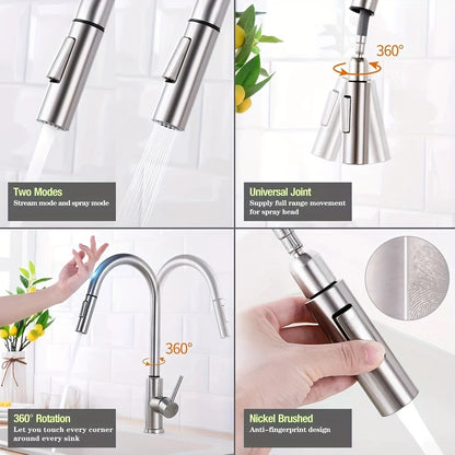 AquaTouch Pro Smart Kitchen Faucet with Touch Sensor, Modern Design, and Water-Saving Technology!