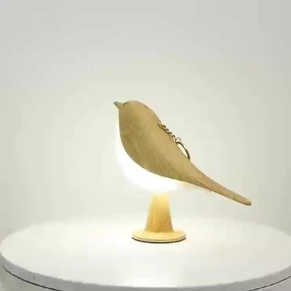 Touch-Controlled Bird Night Light – 3-Color Rechargeable LED Lamp