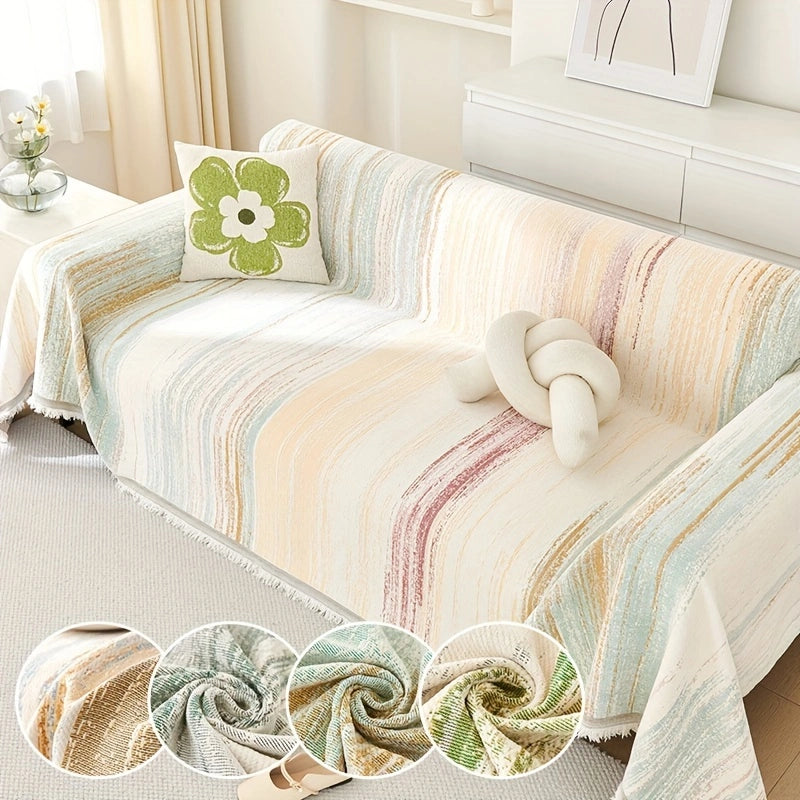 Versatile Chenille Sofa Cover – Comfort, Style, and All-Season Protection!