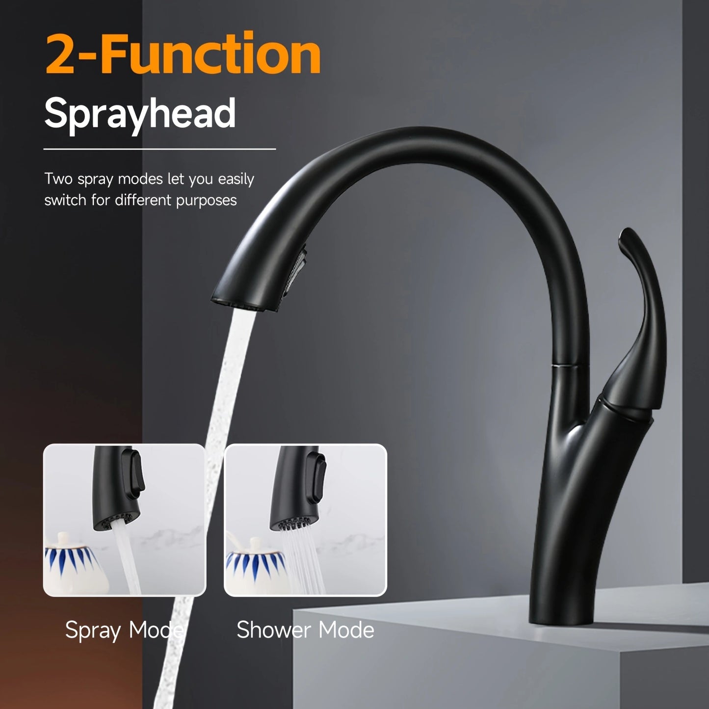 Soqo Flex – Pull-Out Kitchen Faucet with 360° Rotation and Modern Design for Home or Commercial Use!