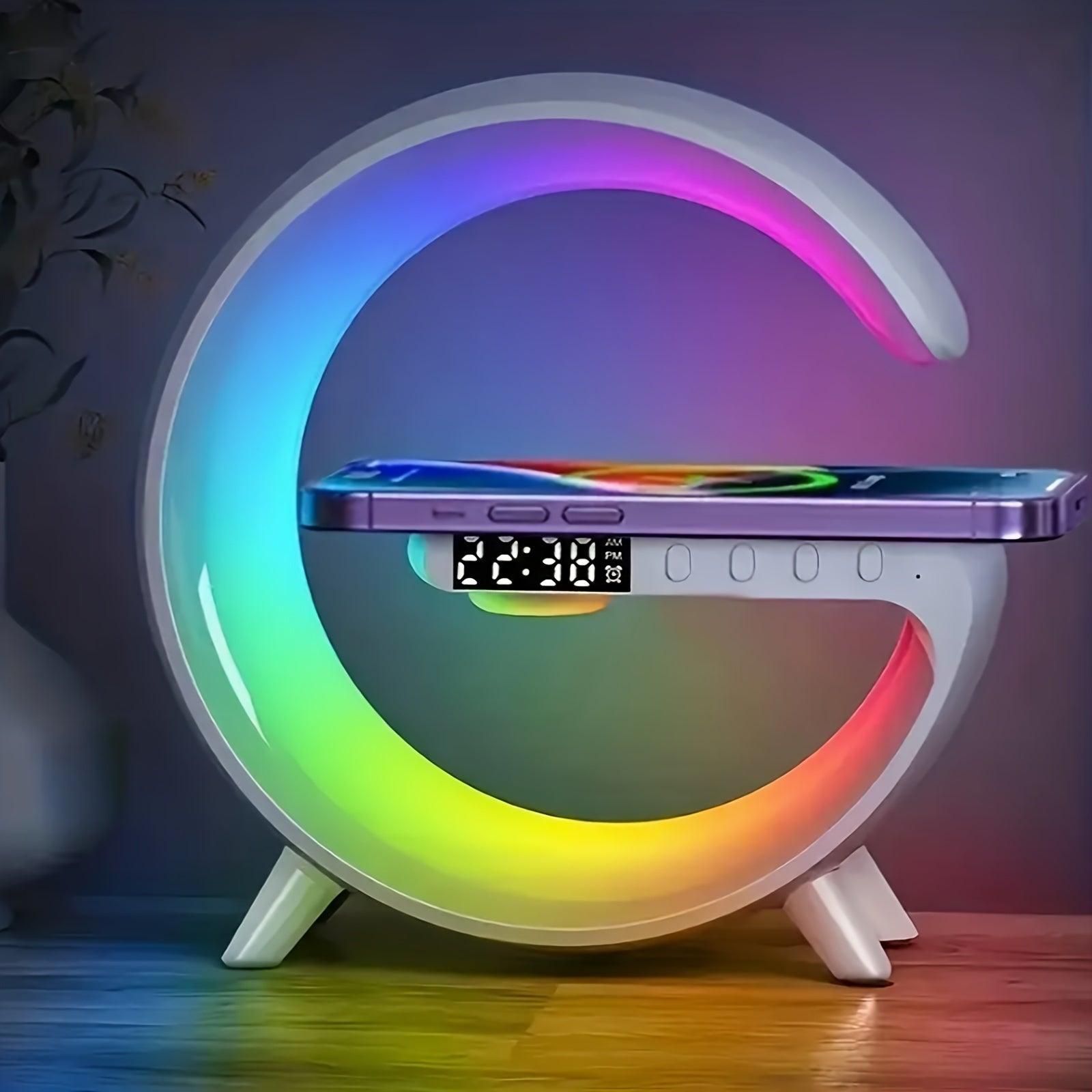 Kouzone Wireless Speaker with Phone Charger & Dimmable Alarm Clock